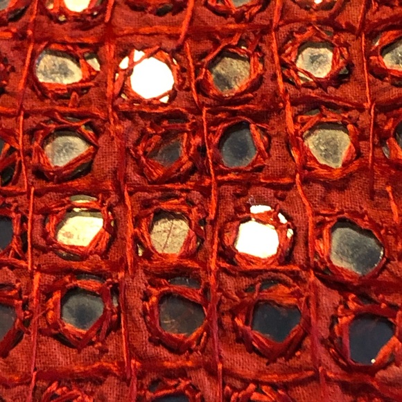 Bohemian mirrored cross-body bag, hand embroidered with cowrie shell detail - Picture 8 of 15